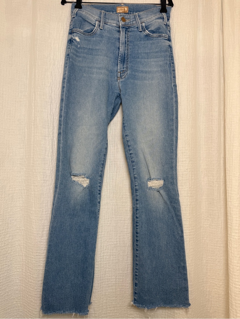 MOTHER The Hustler Ankle Fray Jeans - Thrilling Shots - Size 26